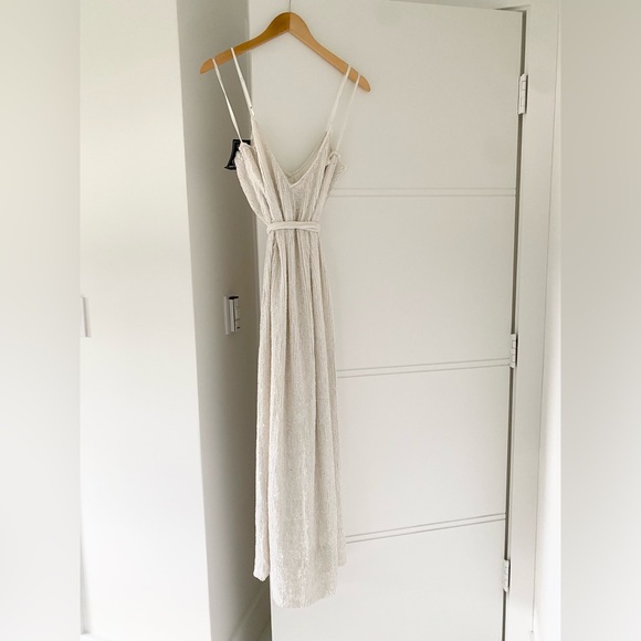 Retrofête REBECCA SEQUIN EMBELLISHED MAXI DRESS GOWN HIGH SLIT - Picture 9 of 10